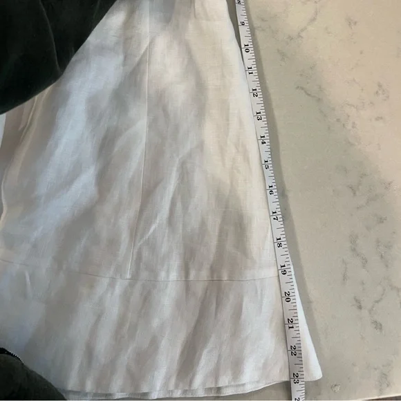 Reformation White Linen Mini Dress Size 4 - Picture 7 of 8